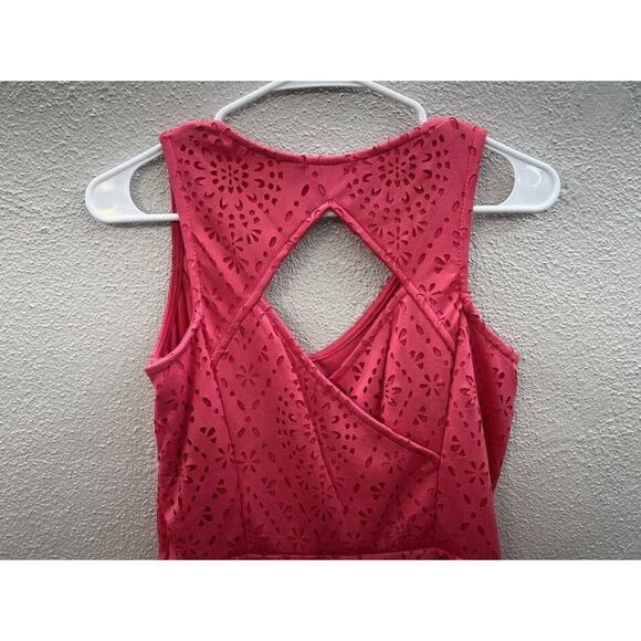 Womens Juniors Candies Dress Size 7 Pink Strapless V-Neck Keyhole-back Lined - Picture 10 of 15